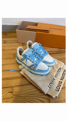 Louis vuitton trainer low blue - vuitton,